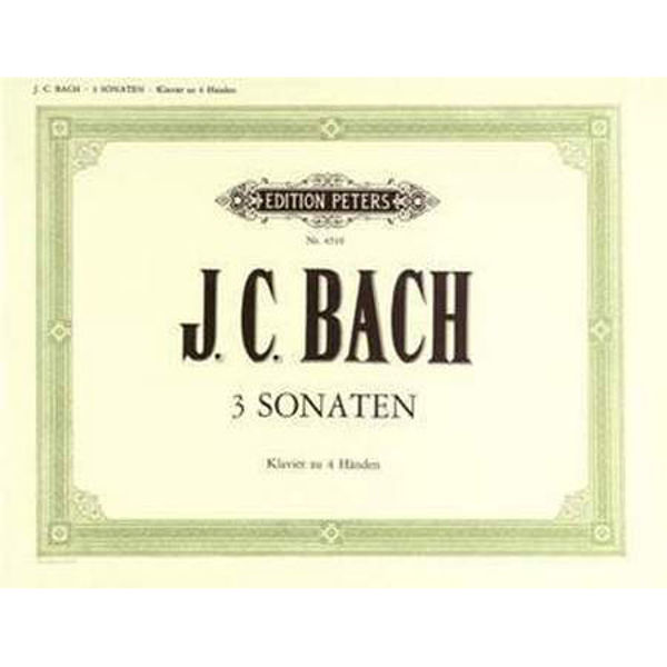 3 Original Sonatas, Johann Christian Bach - Piano Duett