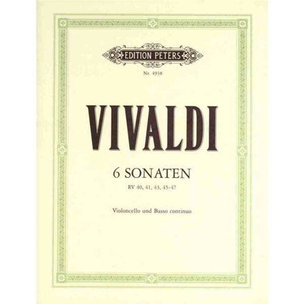 6 Sonaten für Violoncello und Basso continuo RV 40/41/43/45-47, Vivaldi