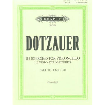 Dotzauer 113 Excercises for Violoncello Book 1 No. 1-34. Friedrich Dotzauer edit Johannes Klingenberg