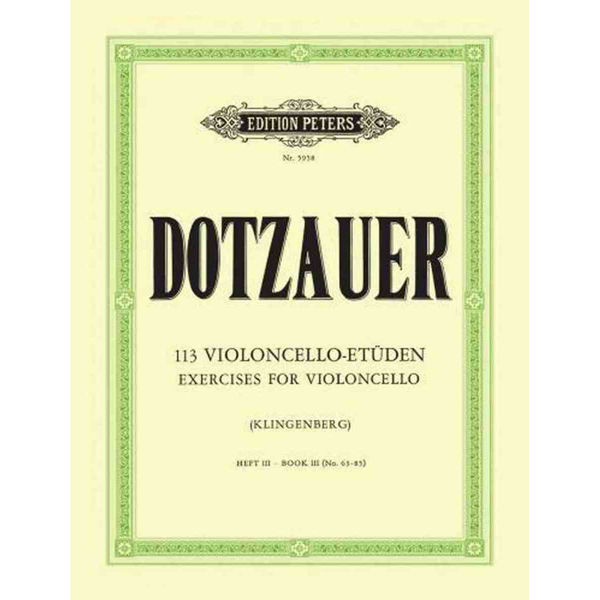 Dotzauer 113 Violoncello-Etüden hft 3 no 63 - 85