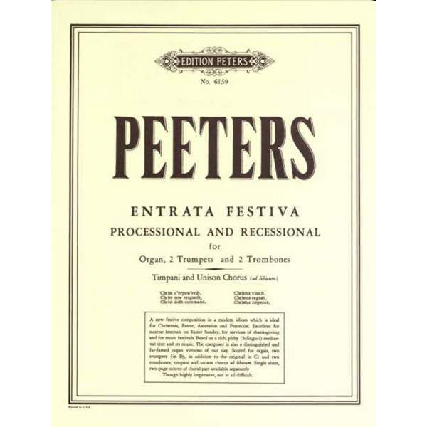 Entrata Festiva Op.93, Flor Peeters - Organ