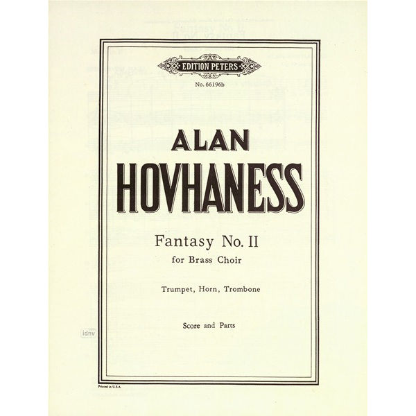 Fantasie Nr. 2 op. 70 - Hovhaness - Brass Trio - Score and Parts
