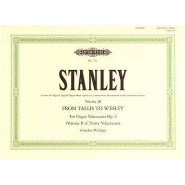 10 Voluntaries Op.6, John Stanley - Organ Solo