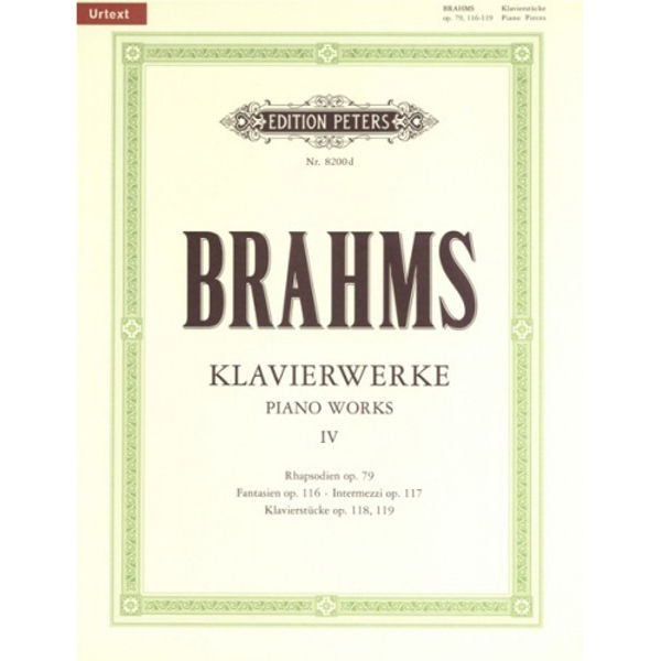 Piano Works Vol.4: Collected Shorter Pieces, Johannes Brahms - Piano Solo
