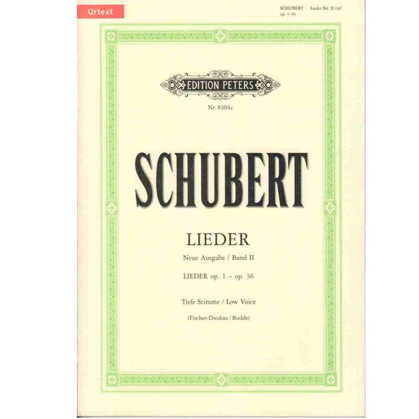 Schubert Lieder for Low Voice, Vol. 2