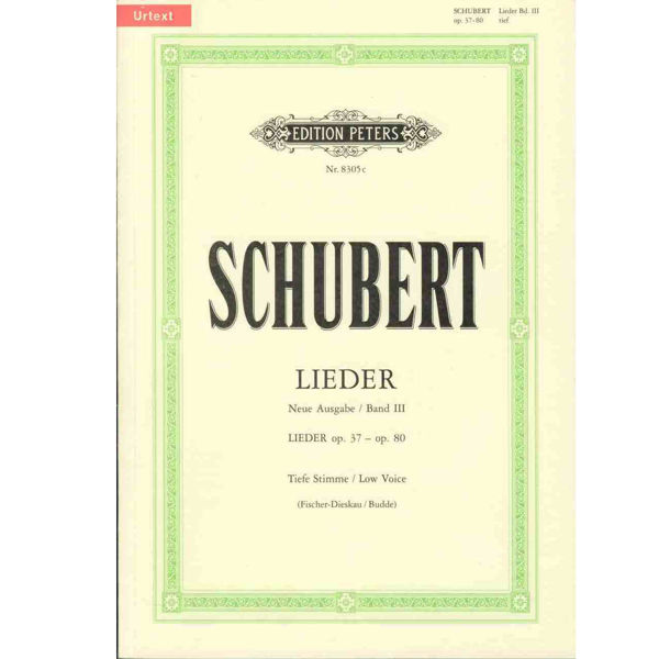 Schubert Lieder for Low Voice, Vol. 3