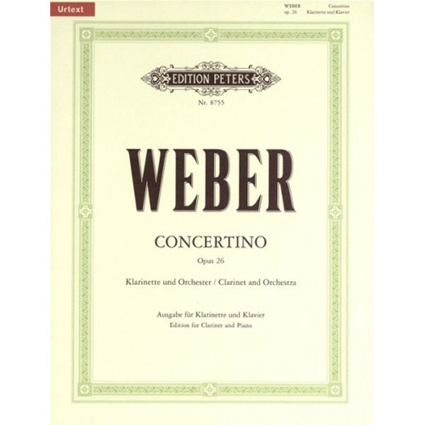Concertino op. 26 for Clarinet and Orchestra, Carl Maria von Weber - Clarinet and Piano