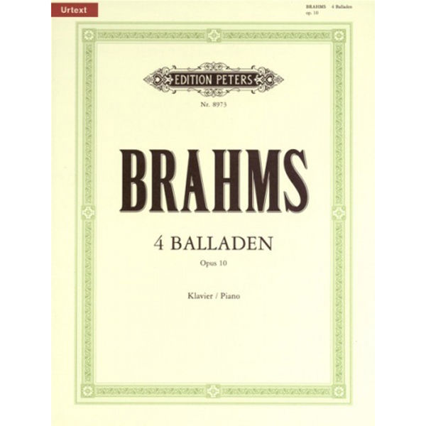 4 Ballades Op.10, Johannes Brahms - Piano Solo