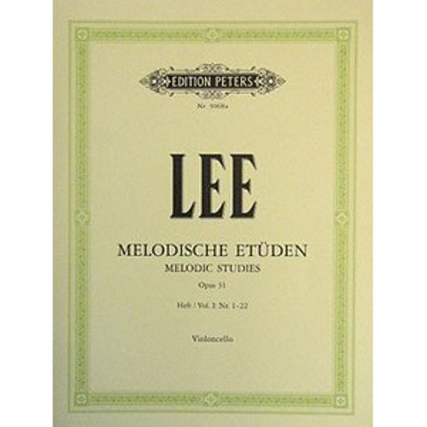 Lee - Melodische etüden violoncello opus 31 vol 1