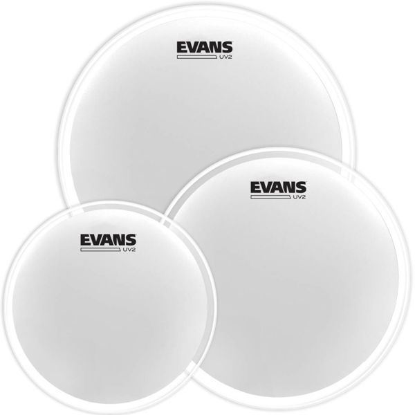 Trommeskinnpakke Evans UV2, ETP-UV2-R, 10,12,16, Rock, Coated
