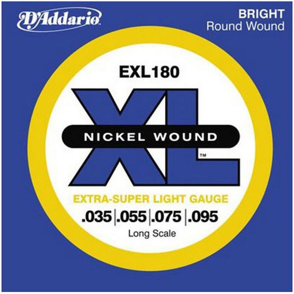 Bassgitarstrenger elektrisk D'Addario EXL 180 Extra-Super Light Gauge