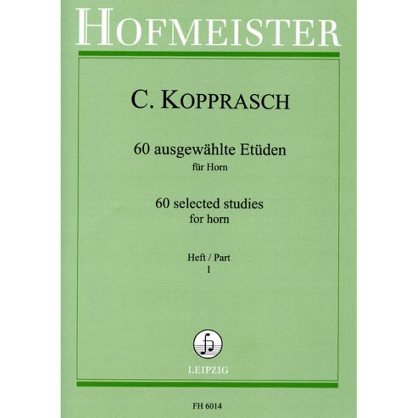 Kopprasch 60 ausgewählte Etüden für Horn vol 1