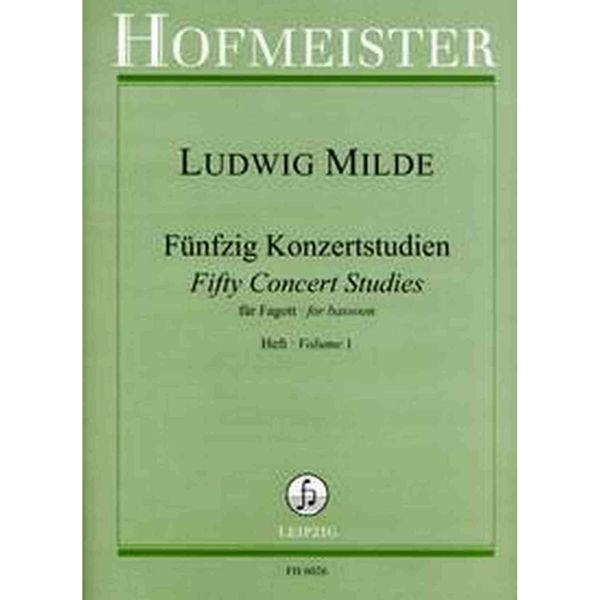 Fünfzig Konzertstudien, op. 26 / 50 Concertstudies, Bassoon. Ludwig Milde