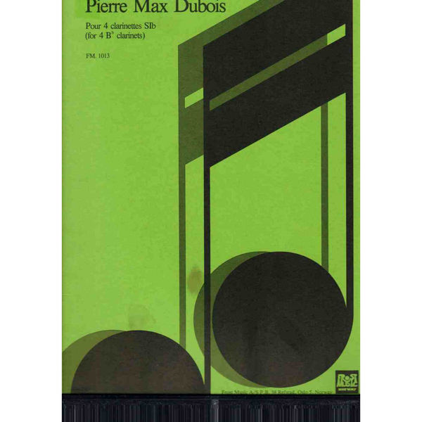 3 Dedicaces, Pierre Max Dubois - 4 Klarinetter