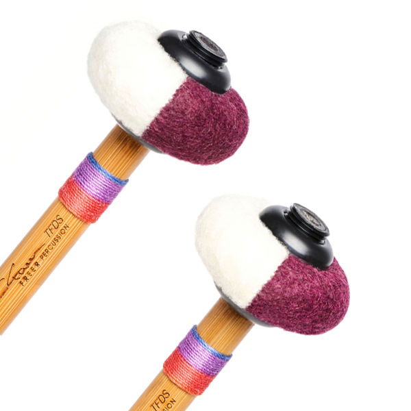 Paukekøller Freer Percussion TFDS, Tonkin Bamboo Felt Double Side Hard/Soft