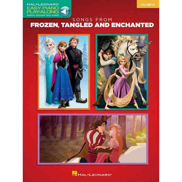 Songs from Frozen, Tangled and Enchanted. Easy Piano Play-Along vol 32