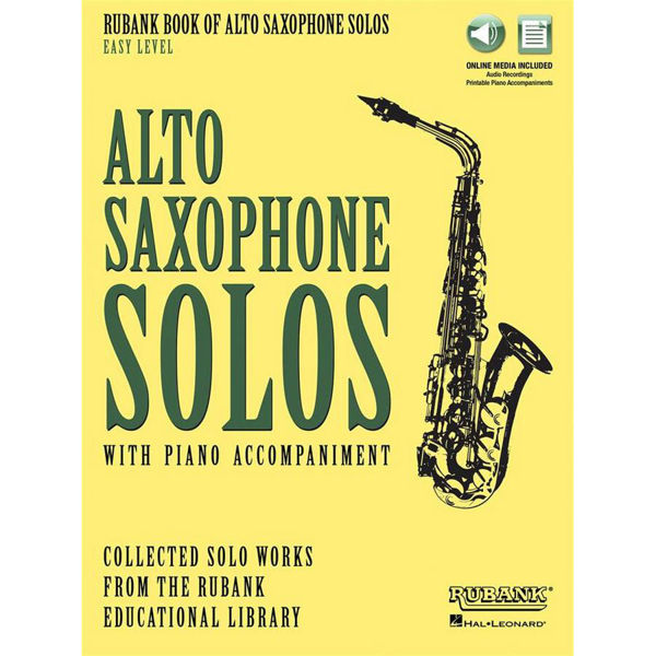 Rubank book of Alto Saxophone solos, Easy level Included Audio Access