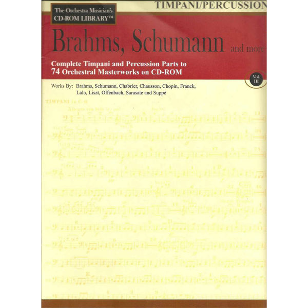 CD-rom library - Brahms, Schumann and more - Timpani/Percussion