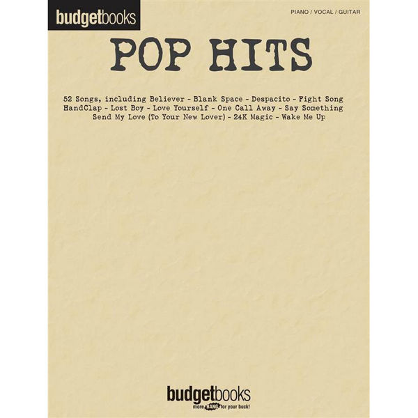 Pop Hits - Budgetbooks. Piano/Vocal/Guitar