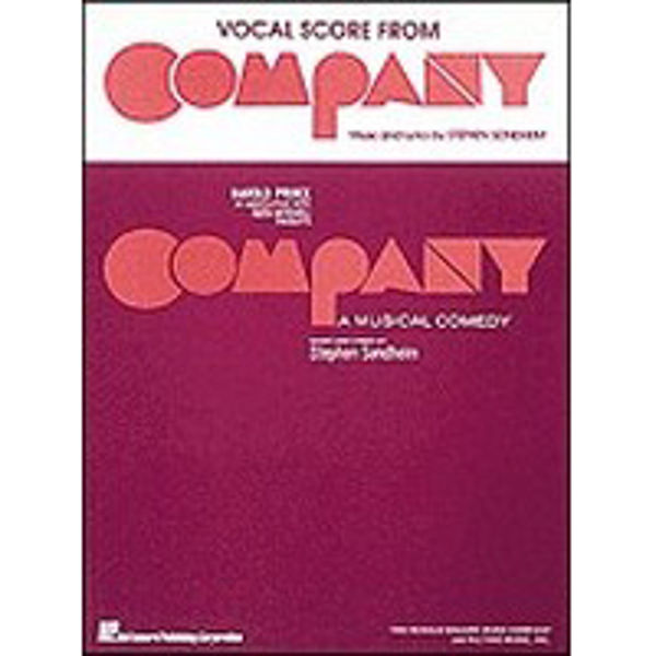 Vocal Score From Company - Piano/Vokal