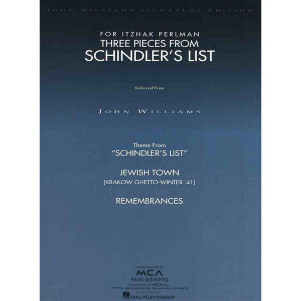 Three Pieces from Schindler's list - Violin and Piano