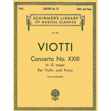 Concerto No. 23 in G major, for Violin and Piano. Giovanni Viotti