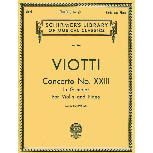 Concerto No. 23 in G major, for Violin and Piano, Viotti