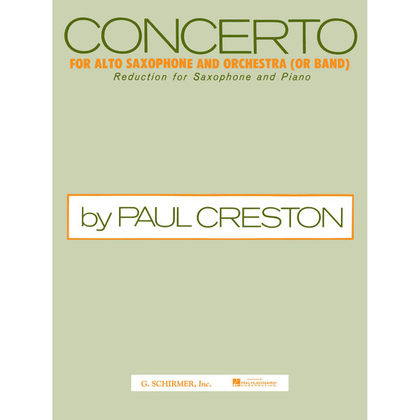 Concerto for Alto Saxophone, Paul Creston