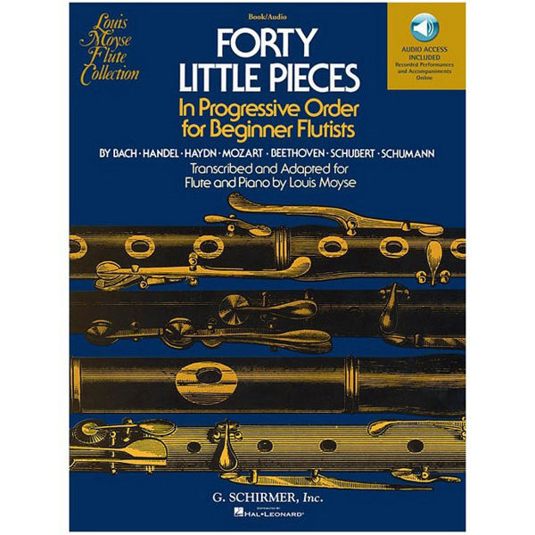 Forty Little Pieces for Flute (Book/Online Audio), Louis Moyce