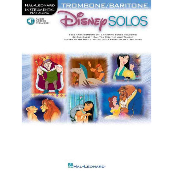 Disney Solos Trombone or Baritone (Book/Online Audio)