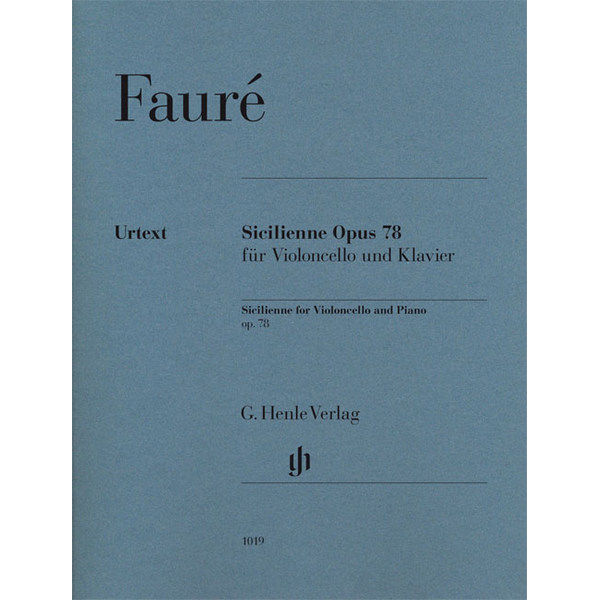 Sicilienne for Violoncello and Piano op. 78, Faure, Gabriel - Violoncello and Piano