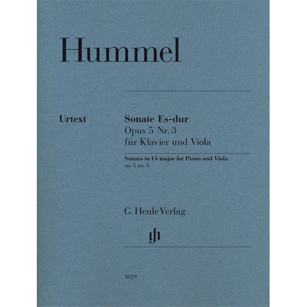 Sonata for Piano and Viola in E flat major op. 5 no. 3, Johann Nepomuk Hummel