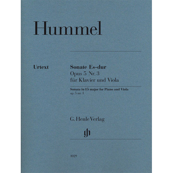 Sonata for Piano and Viola in E flat major op. 5 no. 3, Johann Nepomuk Hummel
