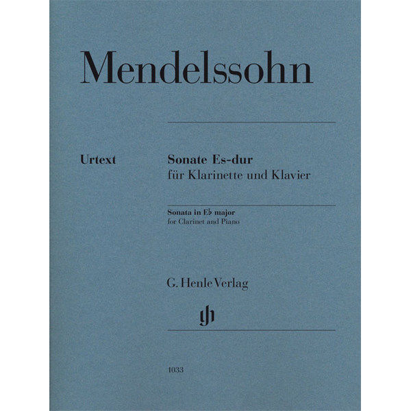 Sonata in E flat major for Clarinet and Piano, Mendelssohn  Felix Bartholdy - Clarinet and Piano
