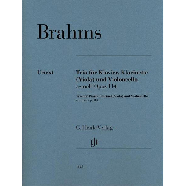 Trio for Piano, Clarinet (Viola) and Violoncello - A minor Op. 114, Brahms