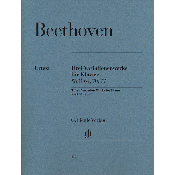 3 Variation Works WoO 70, 64, 77, Ludwig van Beethoven - Piano solo