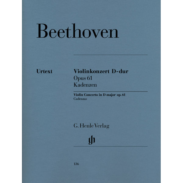 Cadenzas to Violin Concerto op. 61, Ludwig van Beethoven - Violin solo