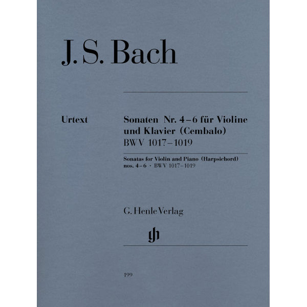 Sonatas for Violin and Piano (Harpsichord) 4-6 BWV 1017-1019 with appendix, Johann Sebastian Bach - Violin and Piano