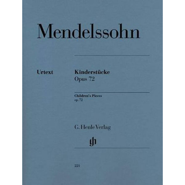 Children's Pieces op. 72, Mendelssohn  Felix  Bartholdy - Piano solo