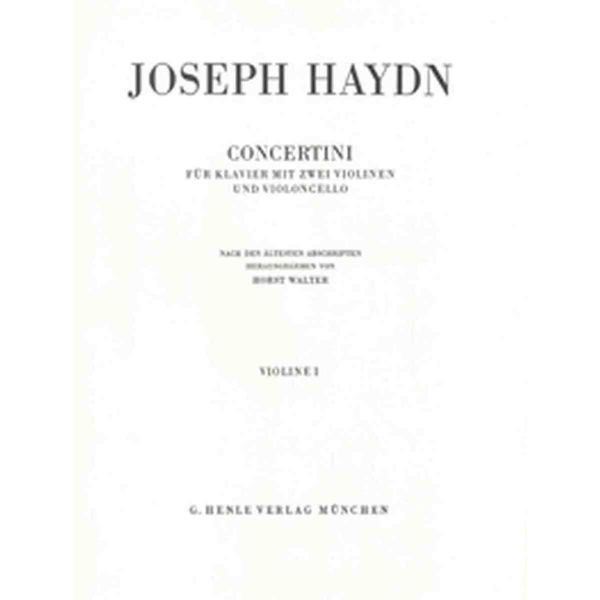 Concertini for Piano (Harpsichord) with two Violins and Violoncello, Joseph Haydn - Violin 1