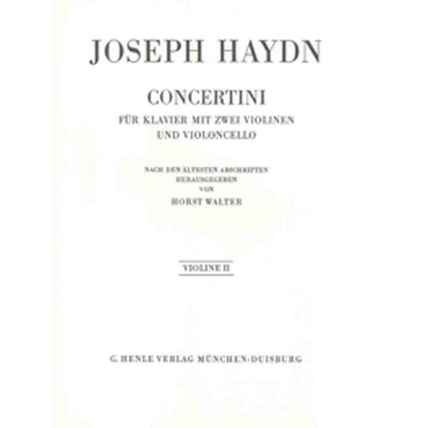 Concertini for Piano (Harpsichord) with two Violins and Violoncello, Joseph Haydn - Violin 2