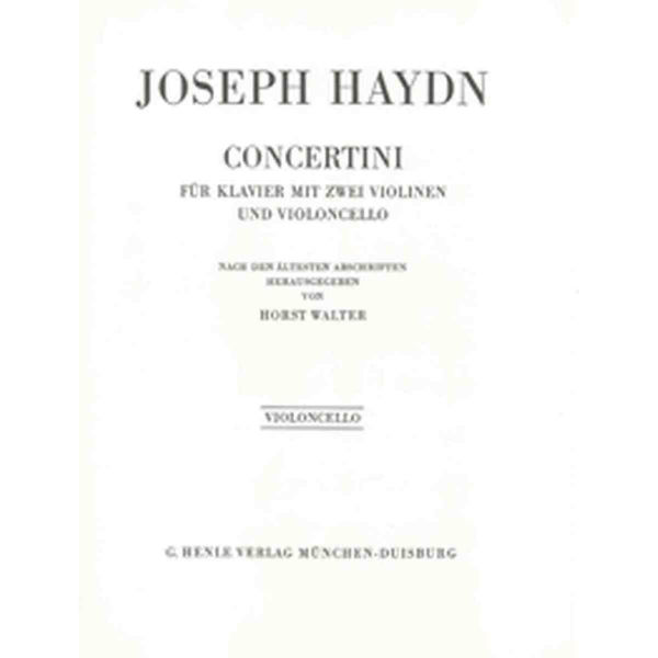 Concertini for Piano (Harpsichord) with two Violins and Violoncello, Joseph Haydn - Violoncello