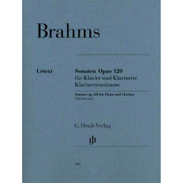 Sonatas for Piano and Clarinet (or Viola) op. 120, 1 and 2 (version for Viola), Johannes Brahms - Clarinet part