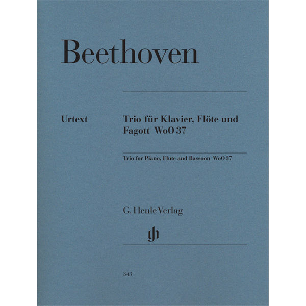 Flute Trio G major WoO 37 for Piano, Flute and Bassoon, Ludwig van Beethoven - Piano Trio