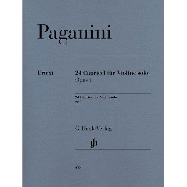 24 Capricci for Violin Solo op. 1, Nicolo Paganini - Violin solo