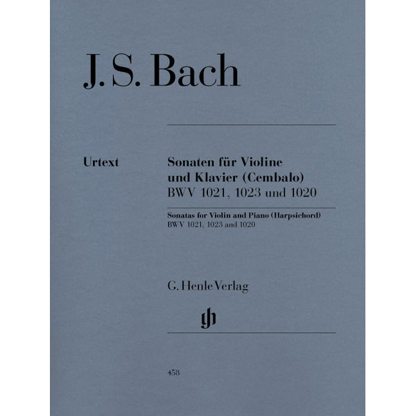 Three Sonatas for Violin and Piano (Harpsichord) BWV 1020, 1021,1023, Johann Sebastian Bach - Violin and Piano