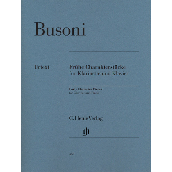 Early Character Pieces for Clarinet and Piano (First Edition), Ferruccio Busoni - Clarinet and Piano