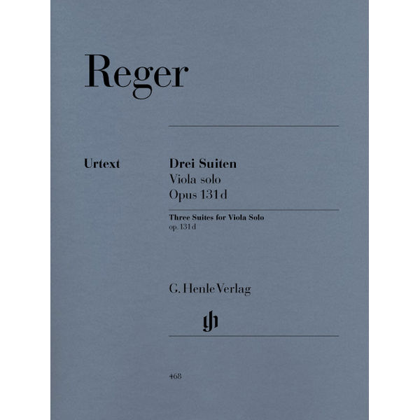 Three Suites for Viola solo op. 131d, Max Reger - Viola solo