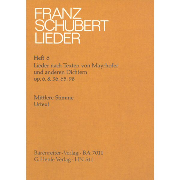 Songs with Lyrics by Mayrhofer and other Poets, Franz Schubert - Voice and Piano