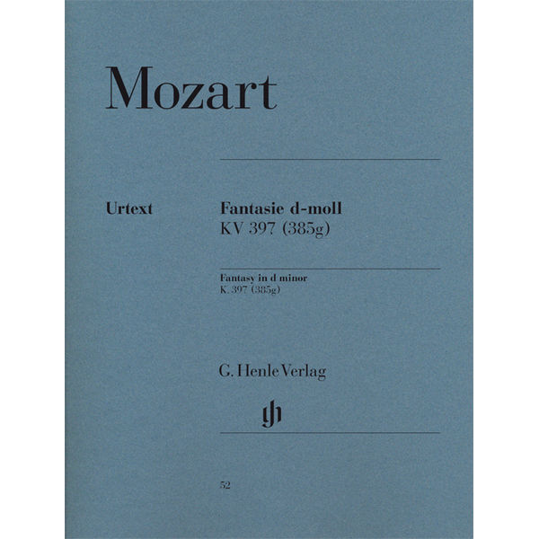 Fantasy d minor K. 397 (385g), Wolfgang Amadeus Mozart - Piano solo